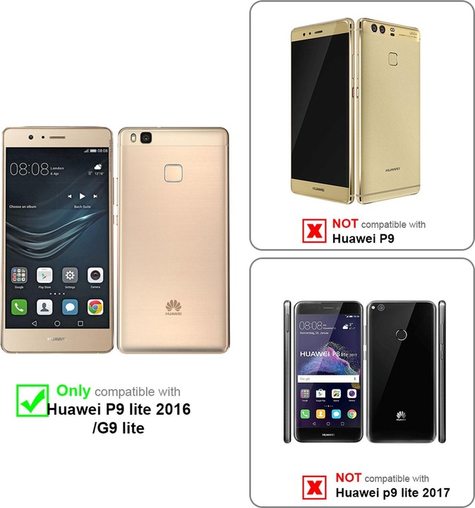 Produktbild Cadorabo Book Jeans Optik Cover (Huawei P9 Lite)