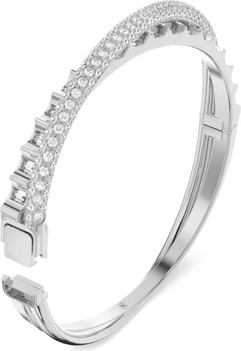 Produktbild Swarovski Rota Armreif Verschiedene Schliffe Weiss (Swarovski Metall)