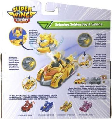 Actual product image Alpha Toys Spinning Golden Boy & vehicle