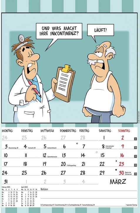Actual product image Alpha Edition The pensioner calendar 2025 picture calendar, 23,7x34cm, wall calendar with funny pictures (23.7 x 34 cm, German)