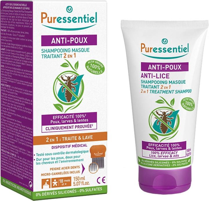 Produktbild Puressentiel Anti-Läuse-Shampoo-Maske (150 ml, Läuse Shampoo)