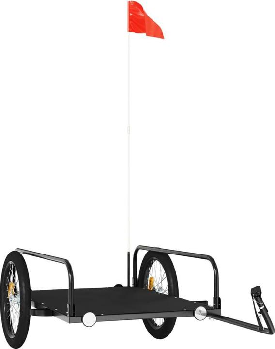 vidaXL Fahrradanhänger Cargo Schwarz 135x70x37 cm Eisen, Farbe
