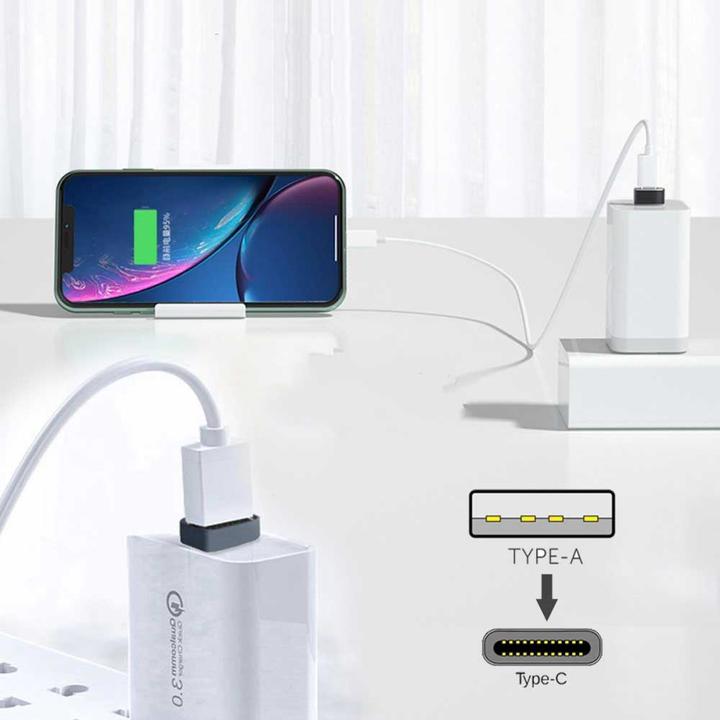 Produktbild Deltalabs USB A auf USB C Lade und Daten Adapter Stecker Fast Charge 5er Set (USB 2.0, 6.80 cm)