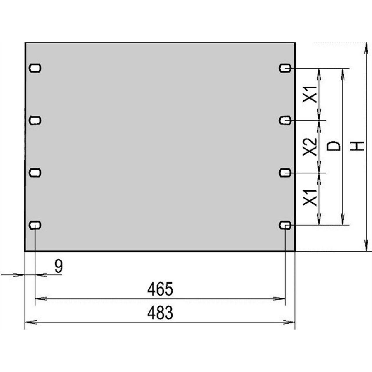 Thumbnail - Schroff 19"-Frontplatte - 19"BLINDPLATTE 10HE VORELOX, Serverschrank Zubehör, Silber
