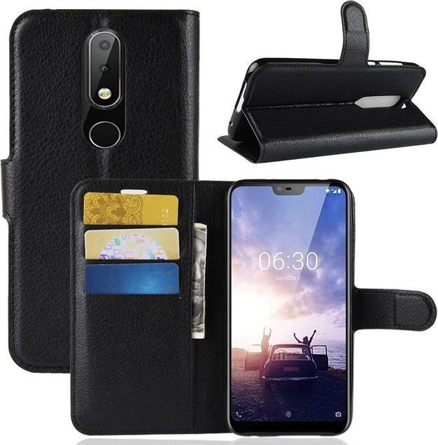 Actual product image MU Classic Litchi Leather Bookcover Series (Nokia 6.1 Plus)