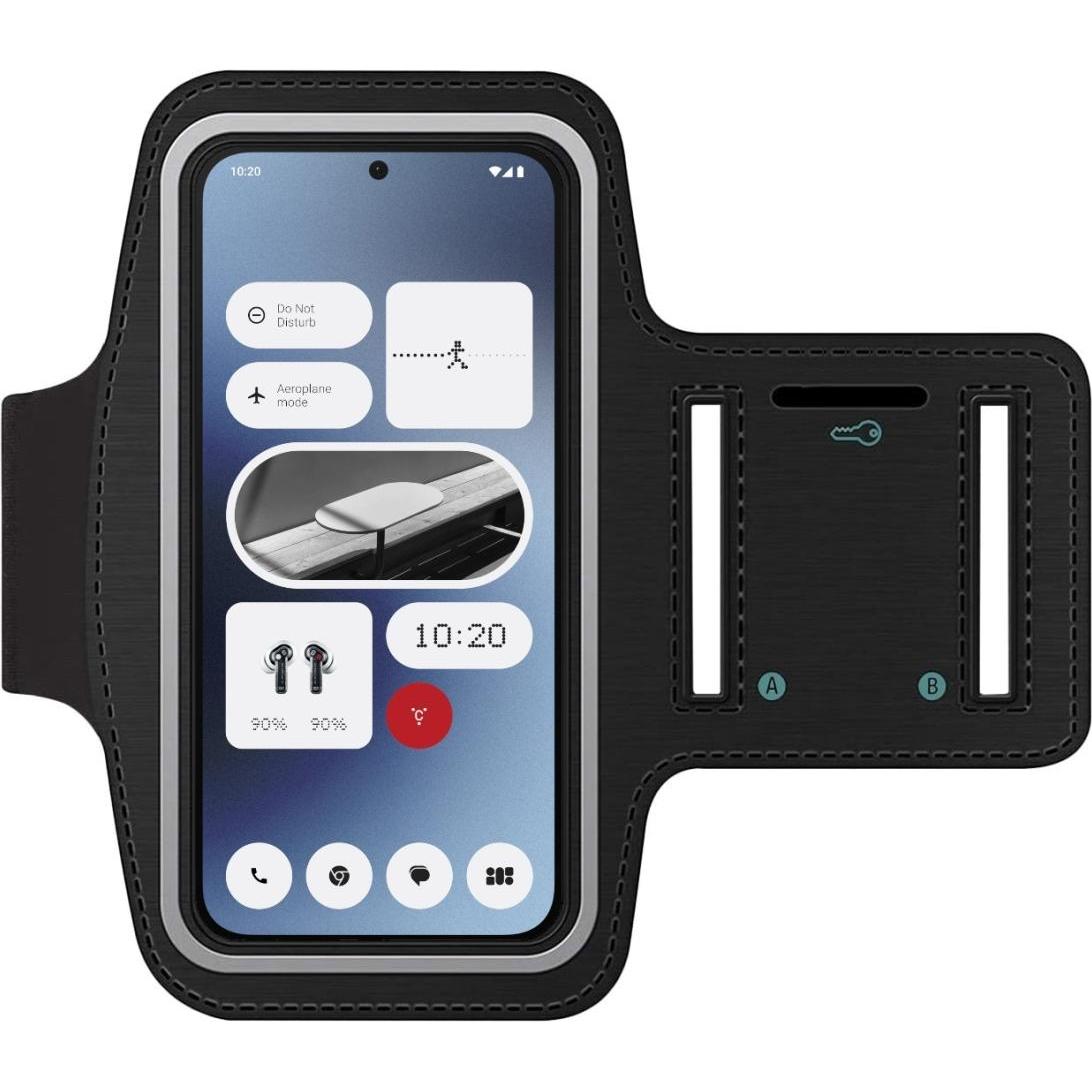 SmartFitness Nothing Phone (2a) Handy Sport Armband, Smartphone Sportarmband, Schwarz
