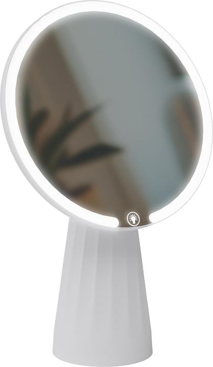 CLP Schminkspiegel Carrey LED 3 Lichtfarben dimmbar wiederaufladbar mit Kabel (17 x 27 x 17 cm)