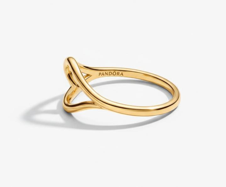 Actual product image Pandora Organically Shaped Heart Small Ring (52)