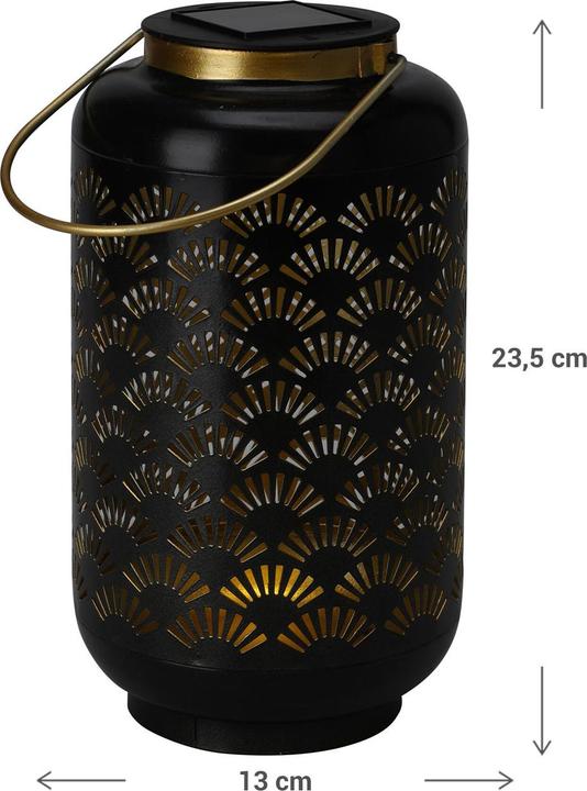 Immagine prodotto ProGarden Lanterna solare, metallo, nero