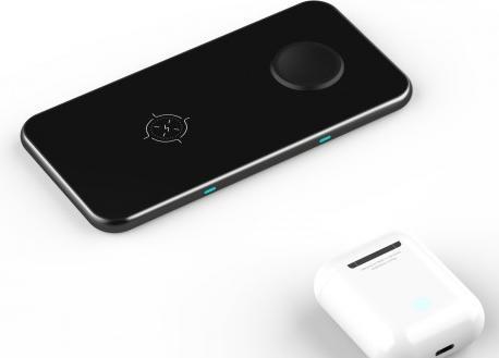 Actual product image Swissten Wireless CHARGER 2in1 Black