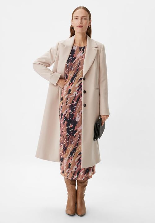 Image du produit Comma Kleid Gemustertes Meshkleid mit Raffung (36)