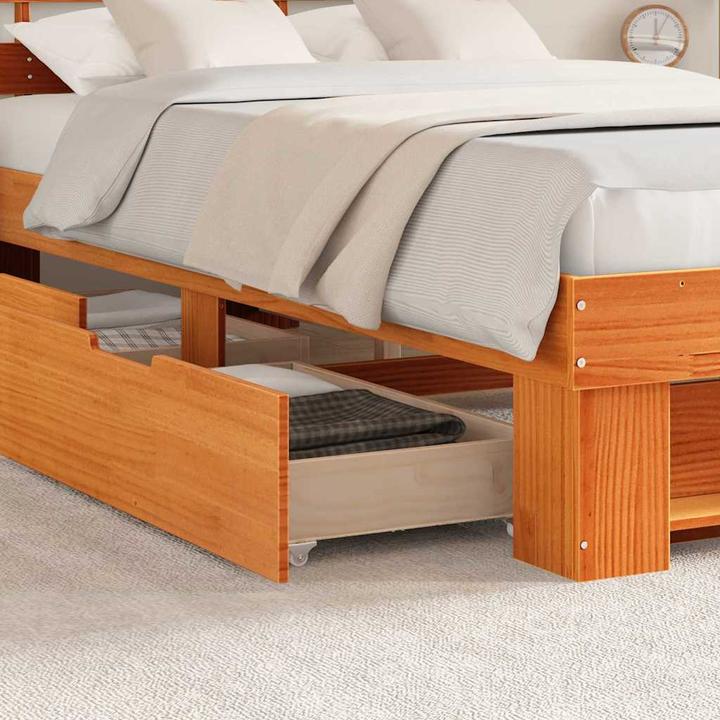 Actual product image vidaXL Holzbett (135 x 190 cm)