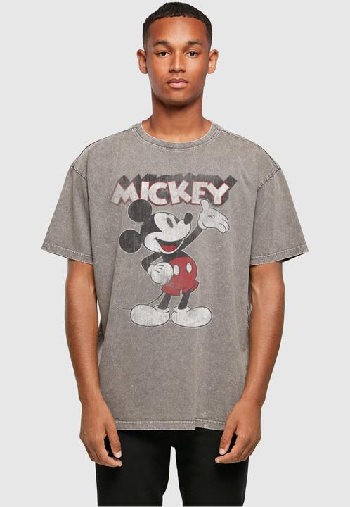 Actual product image Absolute Cult Mickey Mouse - Presents Acid Washed Oversized Tee - 114745 (XS)