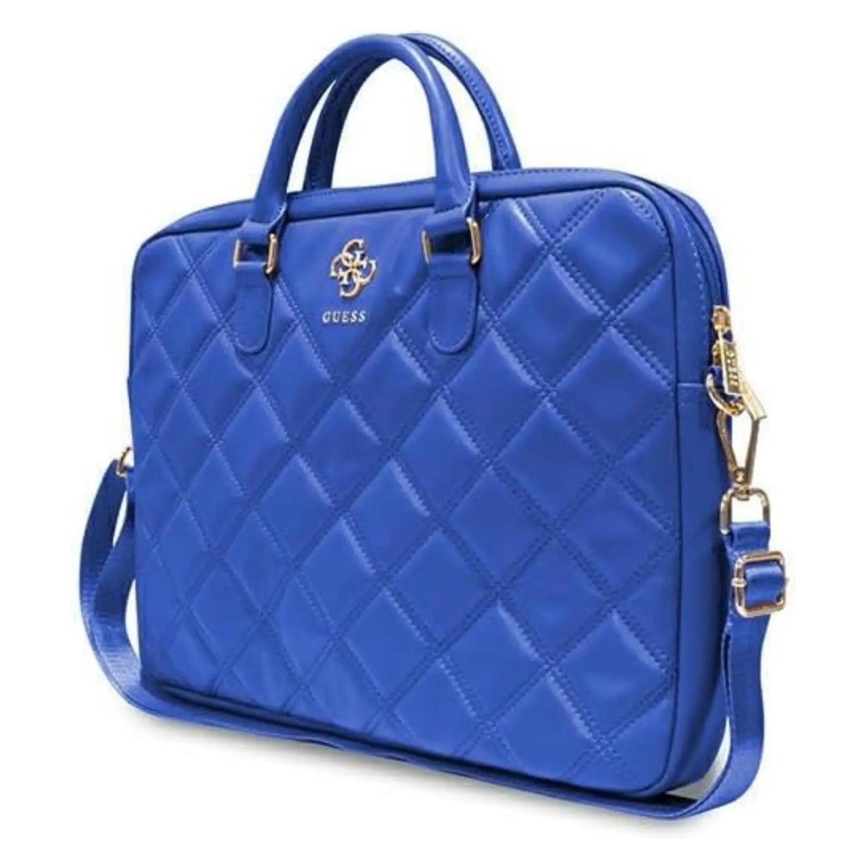 Guess Torba GUCB15ZPSQSSGB 16" Niebieski/blauw Gewatteerd 4G (16"), Laptoptas, Blauw