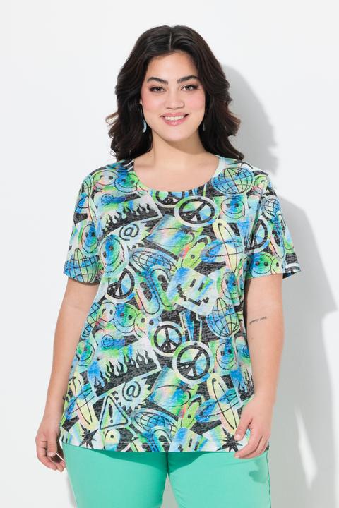 Produktbild Angel of Style T-Shirt, Komfort Fit, Smiley Print (60)