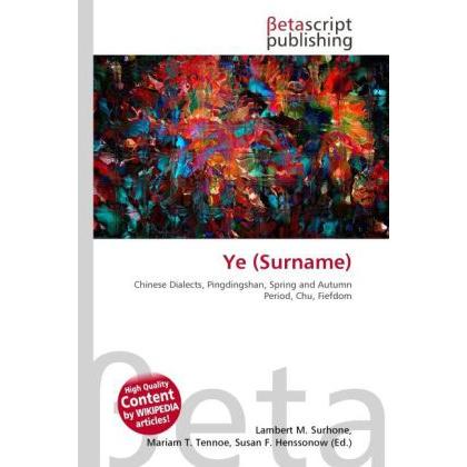 Ye (Surname), Fachbücher