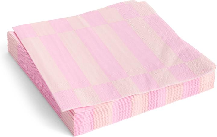 Produktbild HAY - Pattern Lunch Napkins - Set of 20 - Light Pink & Rose (20 Stk., 33 x 33 cm)
