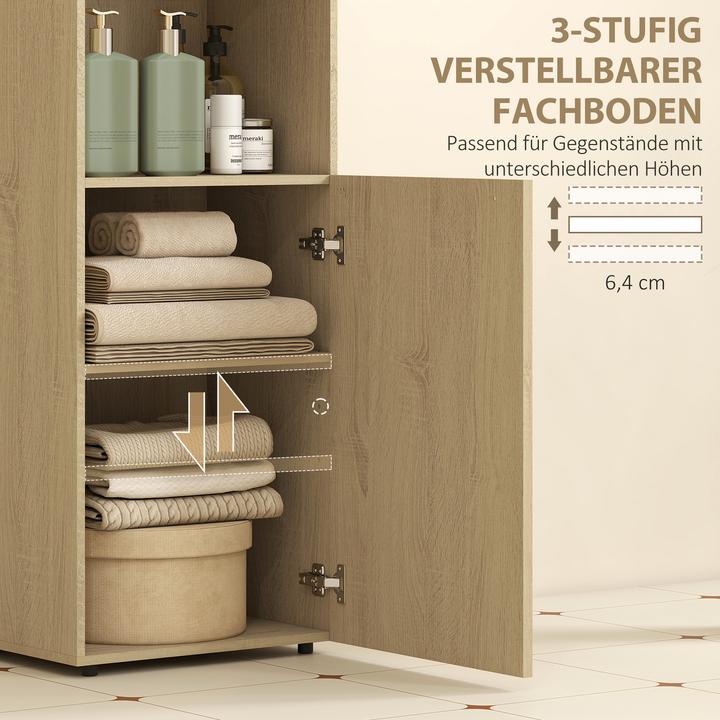 Actual product image Homcom Badezimmerschrank Spanplatte, MDF Eiche (31 x 31 x 104 cm)
