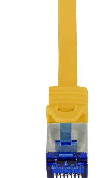 Produktbild LogiLink Patchkabel Ultraflex, Kat.6A, S/FTP, 0,5 m, gelb (S/FTP, CAT6a, 0.50 m)