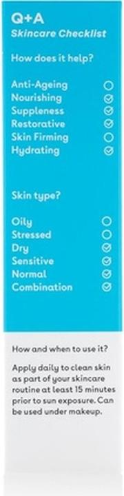 Produktbild Q+A Moisturizing skin cream with squalane SPF 50 Squalane (Hydrating Daily Sunscreen) 50 ml (Sonnencreme, SPF 50, 50 ml)