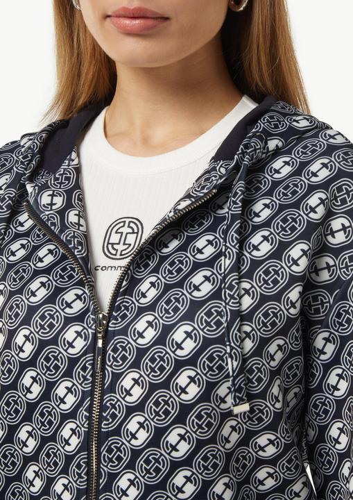 Produktbild Comma Sweatshirt Jacke Sweat-Jacke mit Icon-Muster und Kapuze (34)