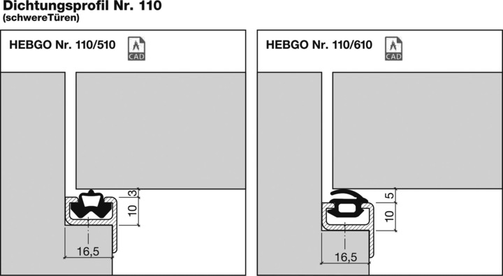 Image du produit Hebgo Profils d'appui 110