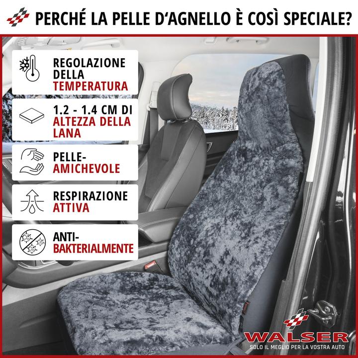 Actual product image Walser Car seat cover lambskin lambskin cover Zoya car seat cover lambskin anthracite