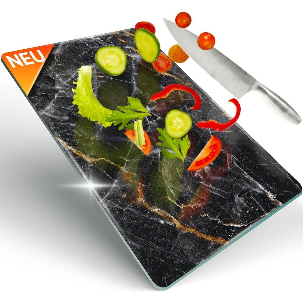 Decovetro Schneidebrett Glas 40x30cm Glasschneidebrett Leicht zu reinigen, Tagliere
