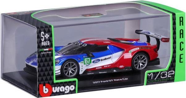 Actual product image Bburago Diecast 1:32 Race in Acrylic Box Ford GT Race Car 2017 Ages 5+ 18-41158