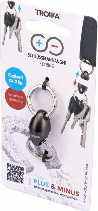 Produktbild Troika Schlüsselanhänger Plus&Minus gun Schwarz, Silber