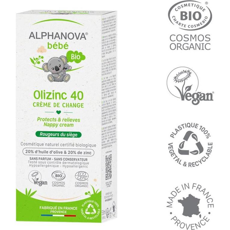 Thumbnail - Alphanova, Babykörperpflege, BB Olizinc 40 Wundschutzcreme Bio Creme