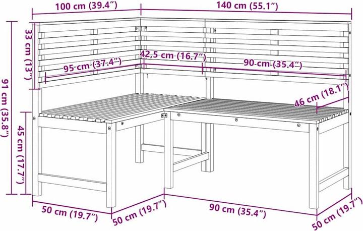 Produktbild vidaXL Gartenbänke Set