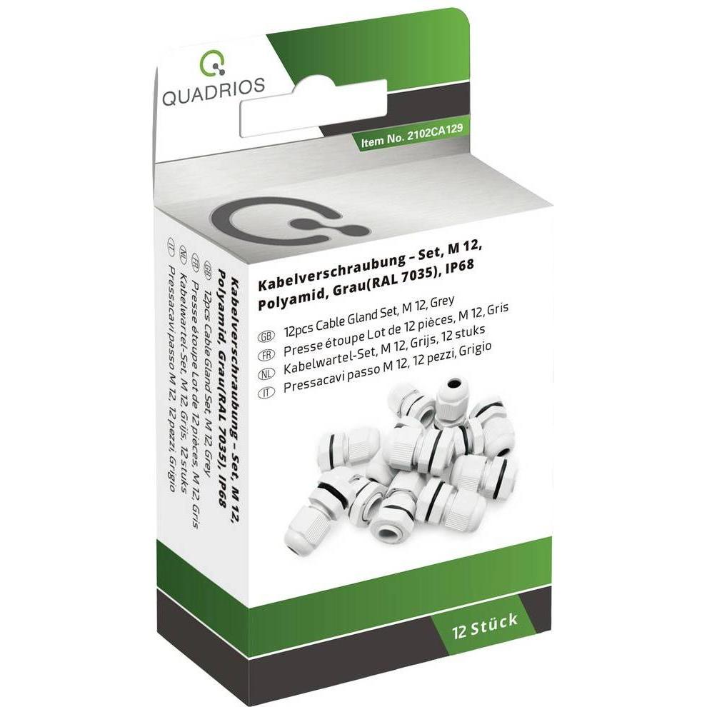 Quadrios, Kabelverbindung, Mini-Kabelverschraubungs-Sortiment, - M 12 12 Stück
