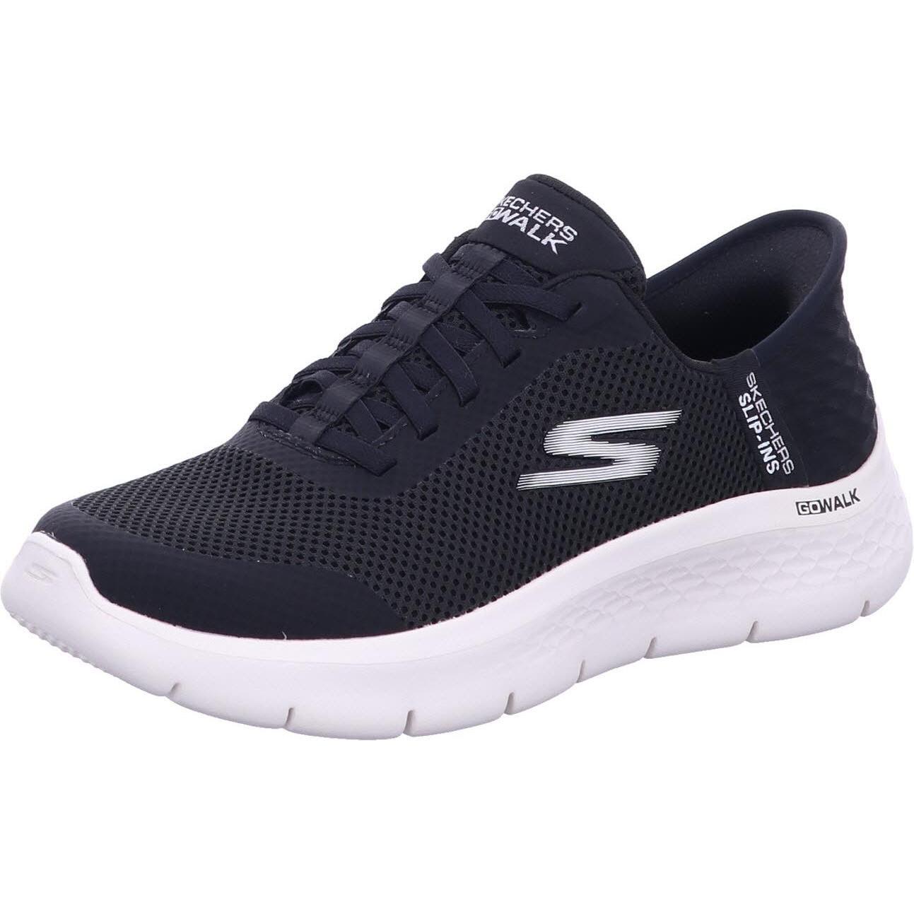 Skechers Donna Nero/Bianco Donne, Sneaker, Go Walk Flex - Grand Entry Dames Instappers - Zwart/Wit - Maat 41, (41)