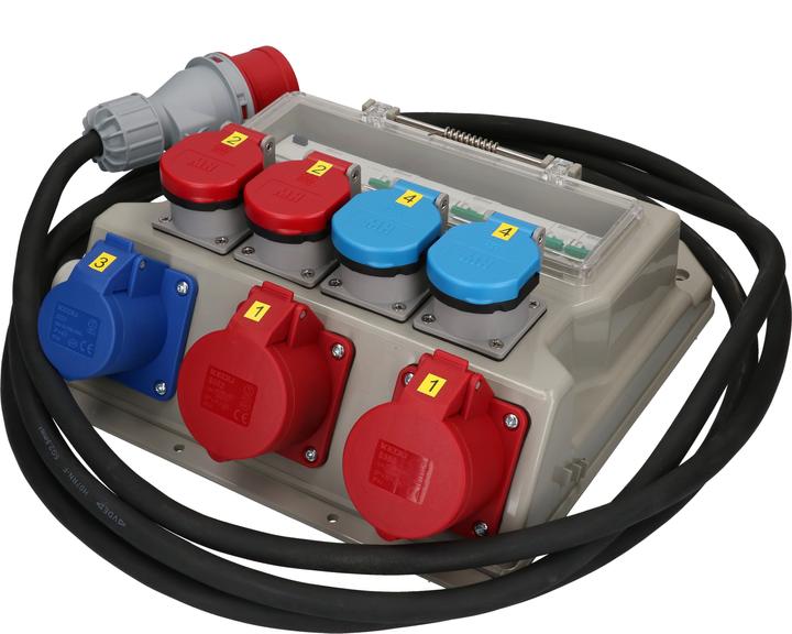 Max Hauri Construct Line Baustromverteiler (7 x, Typ 25, CEE 16/5, Typ 23, CEE 16/3)