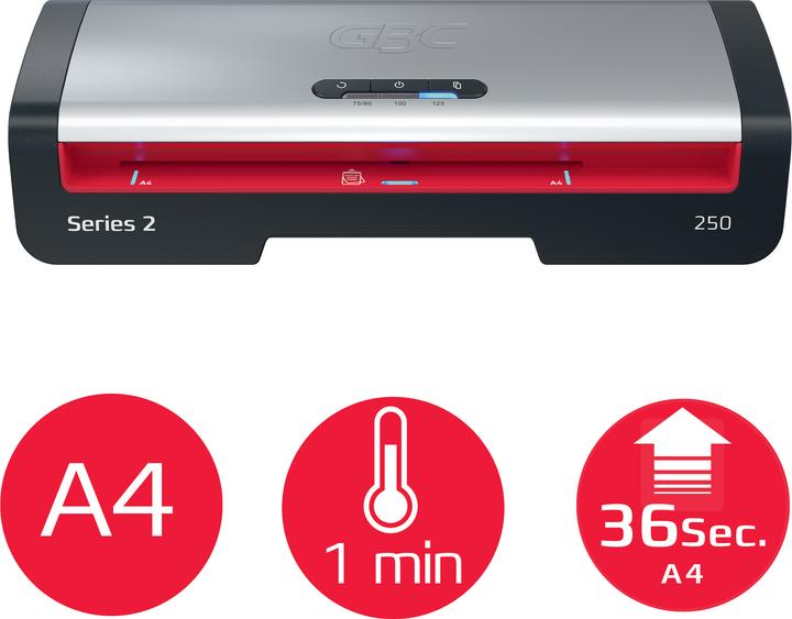 Actual product image GBC Laminator 250 (EU version) (100 µm, 125 µm, 75 µm, A4, Credit card)