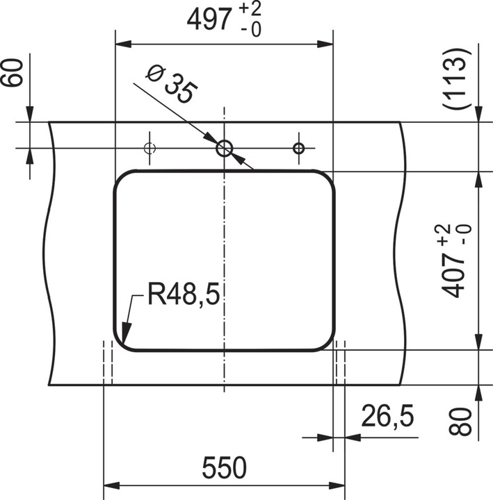 Actual product image Franke Undermount sinks Largo LAX 110 50 (41) (53 cm, 44 cm)