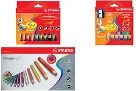 Produktbild STABILO woody 3 in 1 Buntstift mit Spitzer (Mehrfarbig, 6 x)