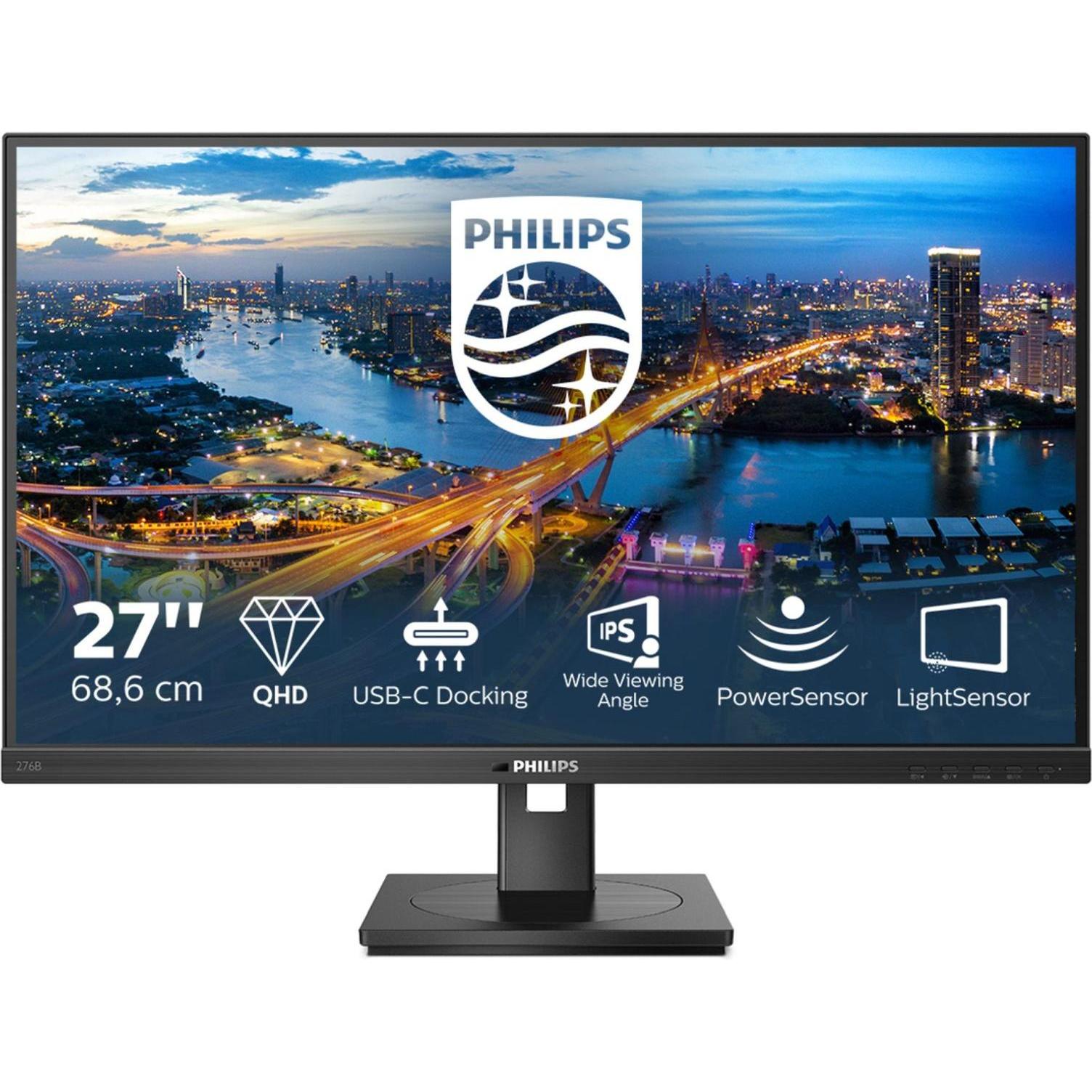 Philips 276B1/00 (2560 x 1440 Pixel, 27"), Monitor, Schwarz