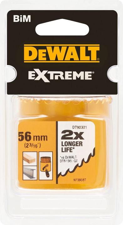Produktbild DeWalt Lochsäge BiMetall EXTREME 56mm (56 Millimeter)
