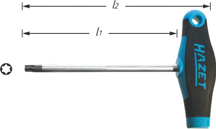 Actual product image HAZET Screwdriver ∙ with T-handle 828-T25 ∙ Inside TORX profile ∙ T25 (Torx (TX))