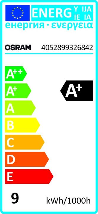 Energy Label Osram Star Classic A (E27, 8.50 W, 806 lm, 1 x, F)
