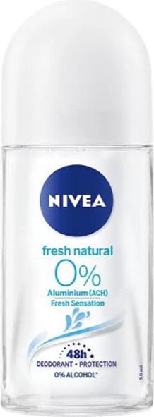 Actual product image NIVEA 0% Aluminum Natural Deodorant Roll-On 50ml (Roll-on, 50 ml)