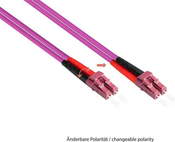 Actual product image Varia Patch cable fibre optic duplex OM4 (multimode, 50/125) LC/LC, 100m (100 m)