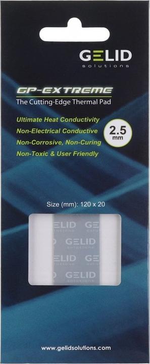 Gelid Extreme thermalpad 120x20x2.5mm TP-GP05-F (2.50 mm, 12 W/m K)