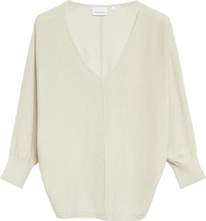 Produktbild Comma Softer Viskose-Glitzergarn-V-Ausschnitt-Pullover (L)