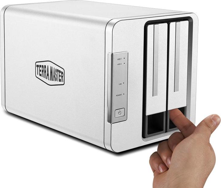 Produktbild Terramaster NAS LAUFWERK 1GB F2-210 Realtek 1296 Quad-core 1.4GHz LAN