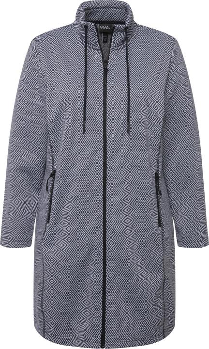 Immagine prodotto Ulla Popken Giacca di maglia e pile con design grafico e collo alto (46, 48)