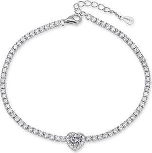 Produktbild Agato Silver tennis bracelet with heart AGB773/21