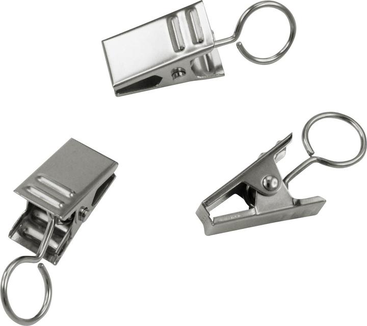 Image du produit Meyco Clip métallique avec oeillet, argenté, 15 pièces (15x)
